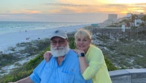 Bobby Fentress received an experimental cancer vaccine at Sarah Cannon Research Institute in Nashville. He hopes that the vaccine, made with mRNA, will prevent his melanoma from recurring. He and his wife Jennie recently vacationed in Destin, Florida.