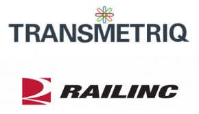 Logos for Transmetric and parent company Railinc