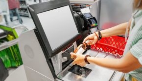 Girl scanning wine into self service checkout: Supermarkets employ AI technology to police underage alcohol sales