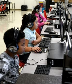B. McDaniel 5th and 6th graders spend quality time in the school’s computer lab, mastering programs and improving their technology and digital skills.