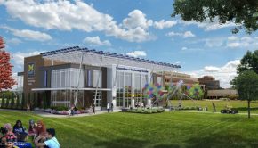 A rendering of the Innovation & Technology Center to be built at the University of Michigan-Flint.