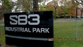 Sign at the entrance of the SB3 Industrial Park on East Lake Road, owned by Erie Management Group, is shown in this undated file photo.