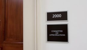US HOUSE REPRESENTATIVE COMMITTEE ON APPROPRIATIONS - office entrance sign - Rayburn House Office Building Editorial credit: DCStockPhotography / Shutterstock.com
