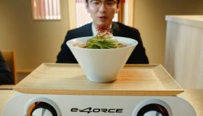 Nissan demonstrates e-4ORCE control technology in its upcoming Ariya with what else, but a hot bowl of ramen