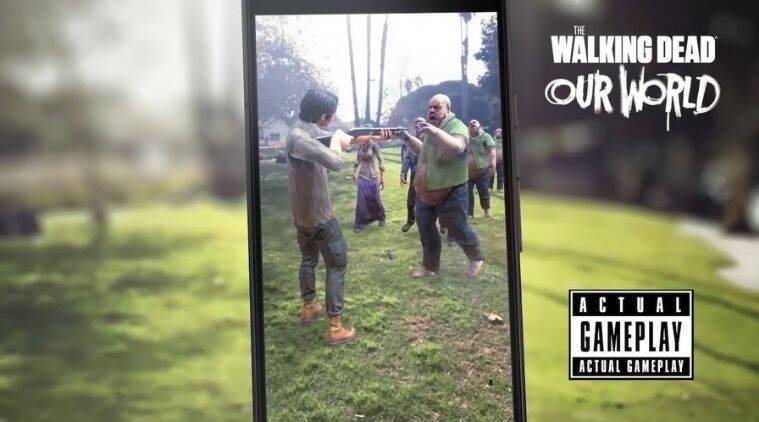 top five AR games for android, the walking dead our world,