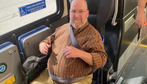 Adam Bellcorelli says he's a big fan of the new technology that allows those with mobility devices complete independence while riding Oshkosh buses.