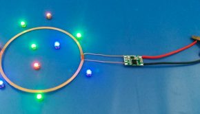 5V wireless LED lights up thanks to magnetic resonance coupling technology