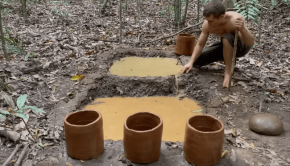 Primitive Technology: Purifying clay and making pots