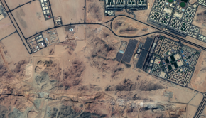 These exclusive satellite images show Saudi Arabia's sci-fi megacity is well underway