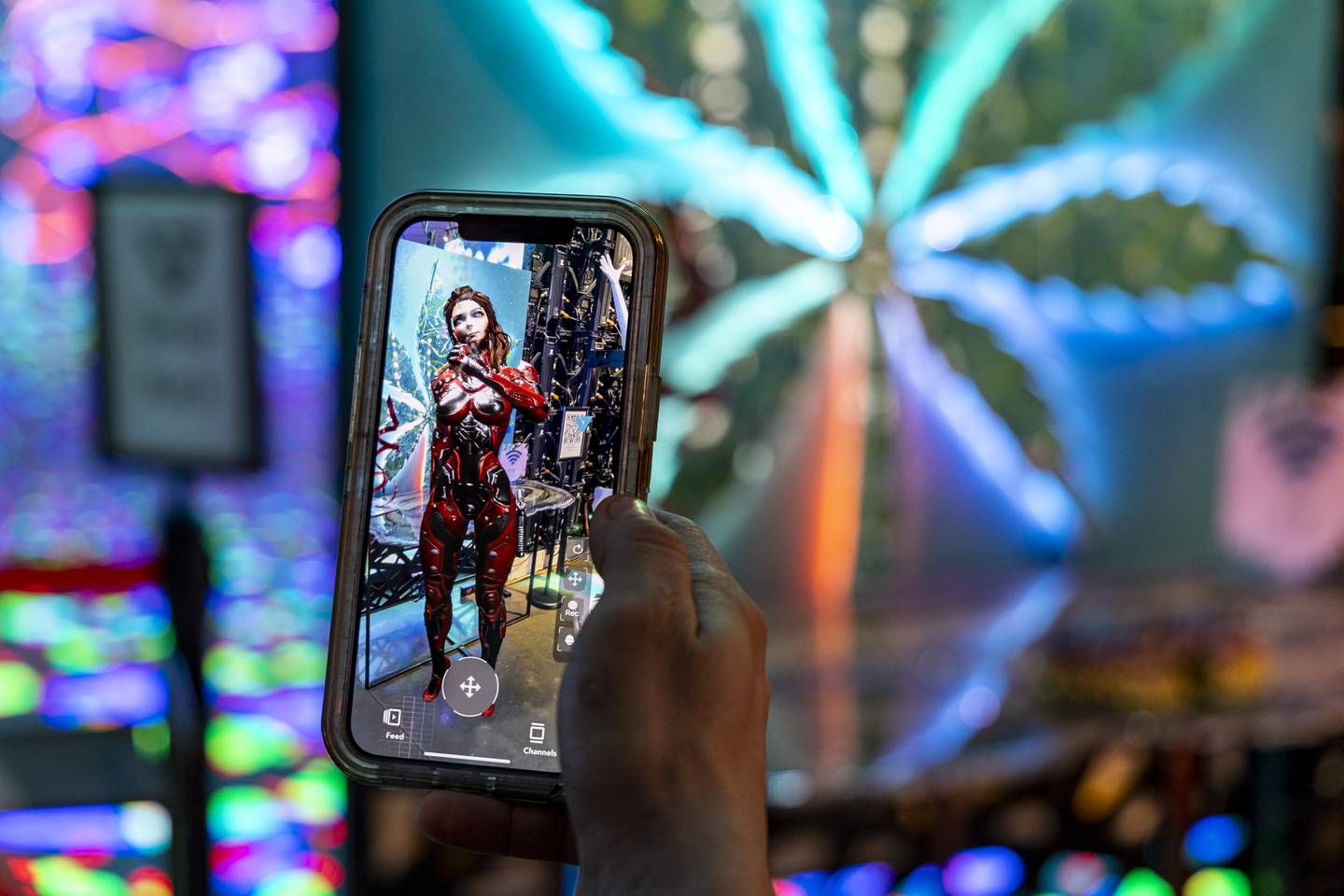 OptiView 360 is an events, art and entertainment space in Longwood with futuristic displays and augmented reality technology on Dec. 6, 2022. 