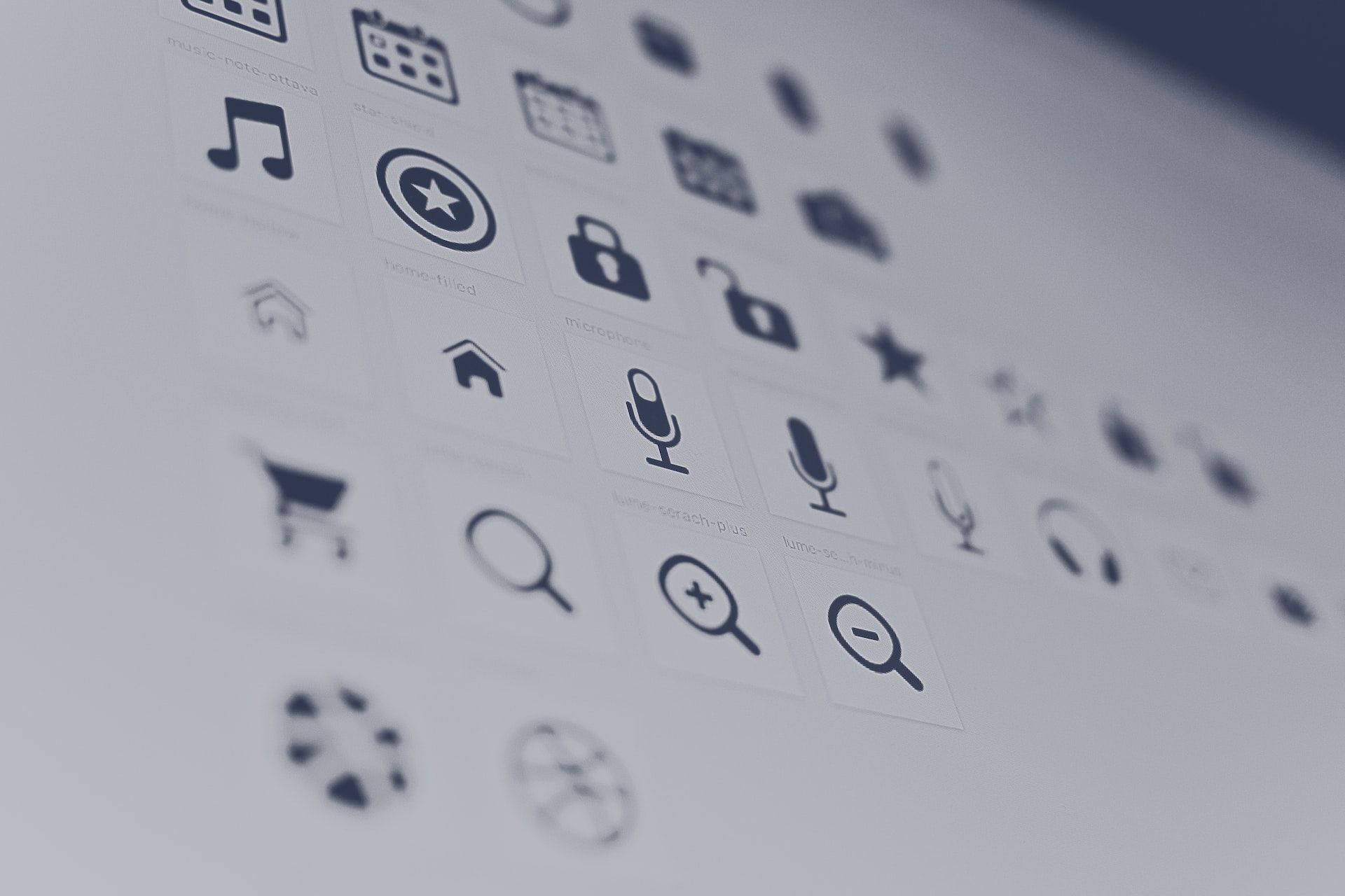 A series of small icons in a grid