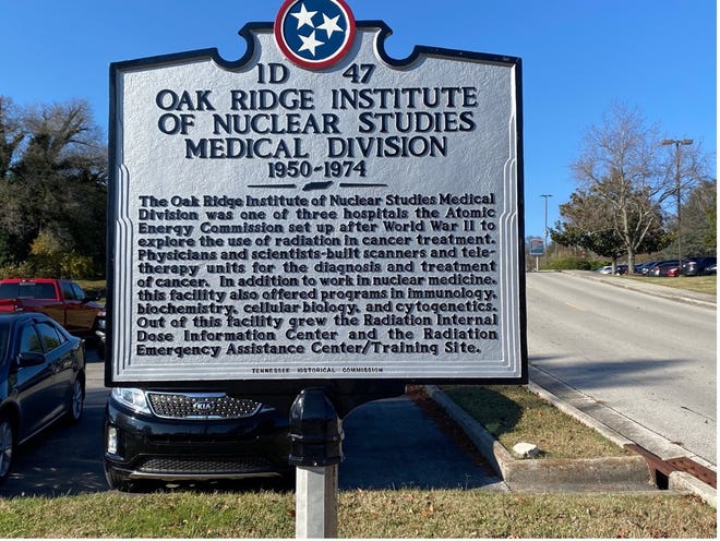 The Oak Ridge Institute of Nuclear Studies historical marker recognizes one of the Oak Ridge Associated Universities historic programs that evolved into the Radiation Emergency Assistance Center/Training Site.