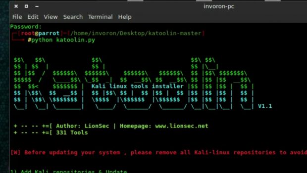 Installing Kali_Linux Hacking Tools with katoolin.py [ In any Distro ]