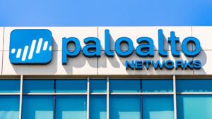 Palo Alto Networks (PANW) logo on corporate building