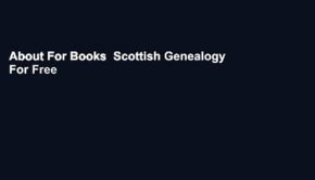 About For Books  Scottish Genealogy  For Free