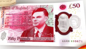 Alan Turing, WWII Cryptanalyst and Computer Pioneer, on New £50 Note
