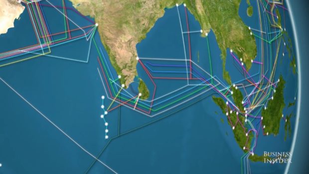 Animated Map of Earth's Undersea Internet Cables