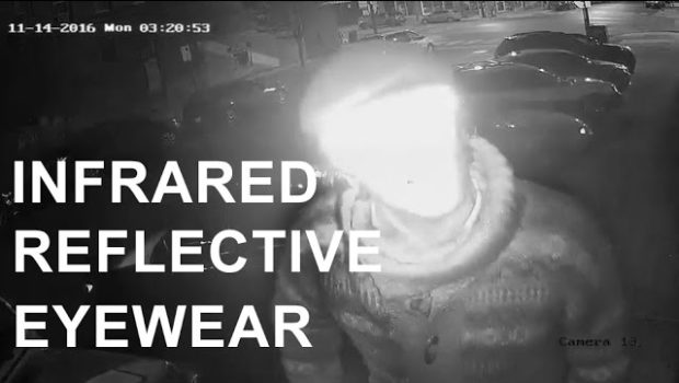 Anti Surveillance Eyewear - Facial Recognition - Raw IR CCTV Footage - Reflectacles Ghost