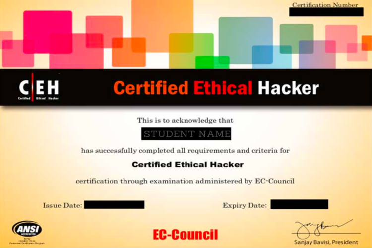 screenshot of Certified Ethical Hacker (CEH) v11 