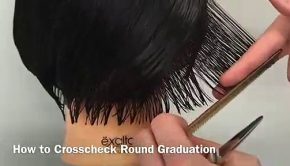 Bob Haircut tutorial - How to crosscheck round graduation