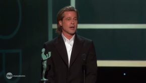 Brad Pitt Cracks Jokes About Jen & Angie Divorces In SAG Awards Acceptance Speech