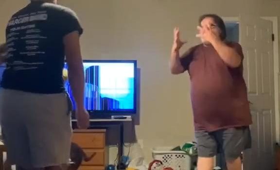 Brothers Prank Dad By Pretending That They Broke Television Screen