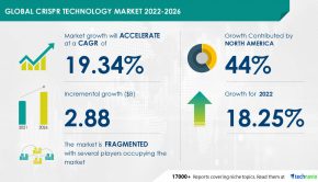CRISPR Technology Market Size to Grow by USD 2.88 billion | 44% of the growth to originate from North America