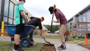 CTE construction technology students install new sidewalk at CiTi campus | Education