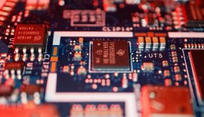 Semiconductor chips are seen on a circuit board of a computer in this illustration picture taken February 25, 2022. Photo ...