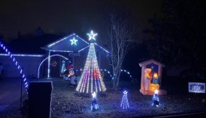 Christmas lights “mix of technology and art” for one Waco decorator