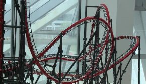 College student makes model roller coaster