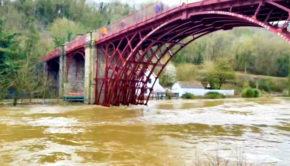 English river breaches flood barriers