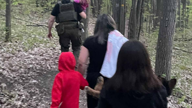 Family found safe in woods thanks to quick-thinking mom, technology