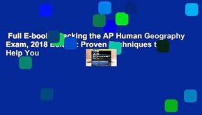 Full E-book  Cracking the AP Human Geography Exam, 2018 Edition: Proven Techniques to Help You