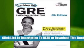 Full E-book Cracking the GRE Psychology Subject Test  For Kindle