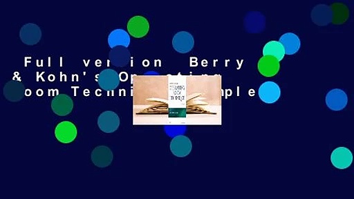 Full version  Berry & Kohn's Operating Room Technique Complete