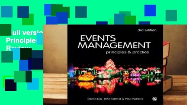 Full version  Events Management: Principles and Practice  Review