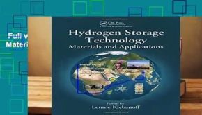 Full version  Hydrogen Storage Technology: Materials and Applications Complete