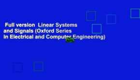Full version  Linear Systems and Signals (Oxford Series in Electrical and Computer Engineering)