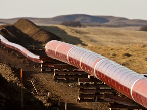 Pipes laid out for Natural Gas Pipeline.