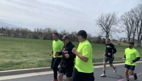 On April 9, six runners who are legally blind, along with seven volunteers to help them, tested new technology in Sugarhouse Park that could one day allow runners with blindness and low vision to run independently.