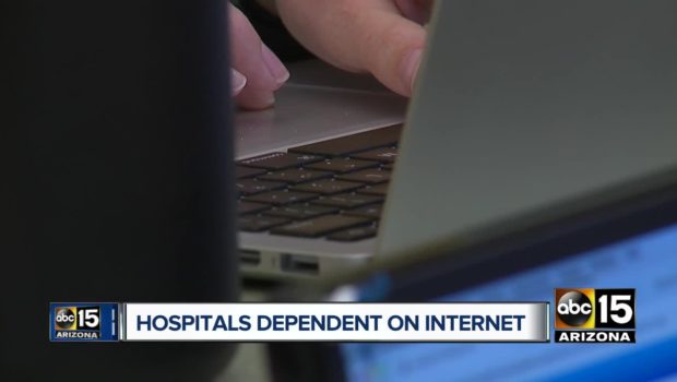 How much do hospitals depend on the internet?
