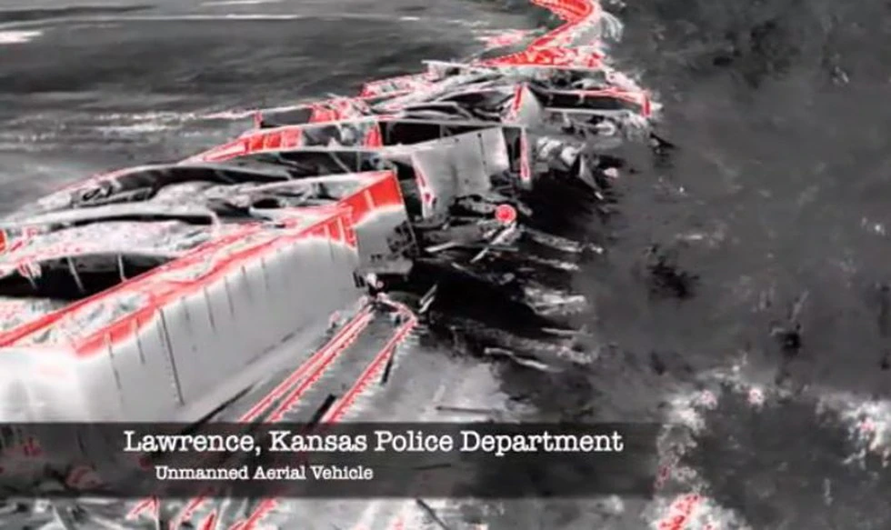 Infrared technology assists Lawrence police after train derailed