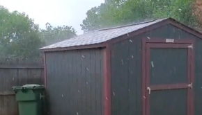 Large hail hits Oklahoma as storms roll through