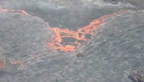Lava continues to form new crust at summit of Kīlauea volcano