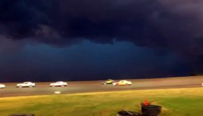 Lightning Storm Rolls into Racetrack