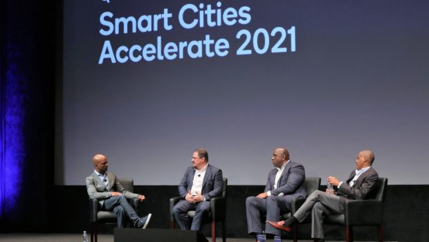 Magic Johnson sees smart tech as way to close societal gap