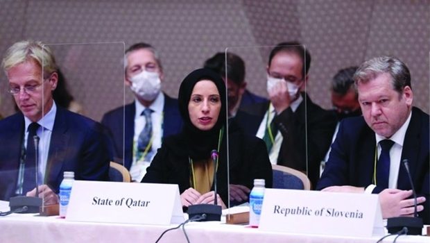 HE Minister of Education and Higher Education Buthaina bint Ali al-Jabr al-Nuaimi at the forum in Ky