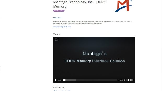 Montage Technology Announces Mass Production of 1st-Gen DDR5 Product Family