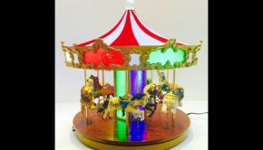 Mr. Christmas Shimmering Musical Light Up Merry Go Round Carousel